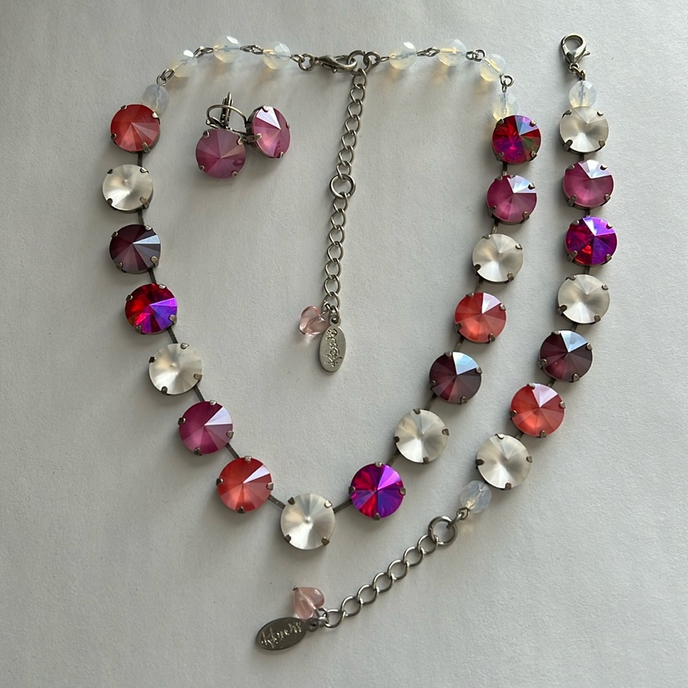 Crystal Necklace, Bracelet & Earring Set